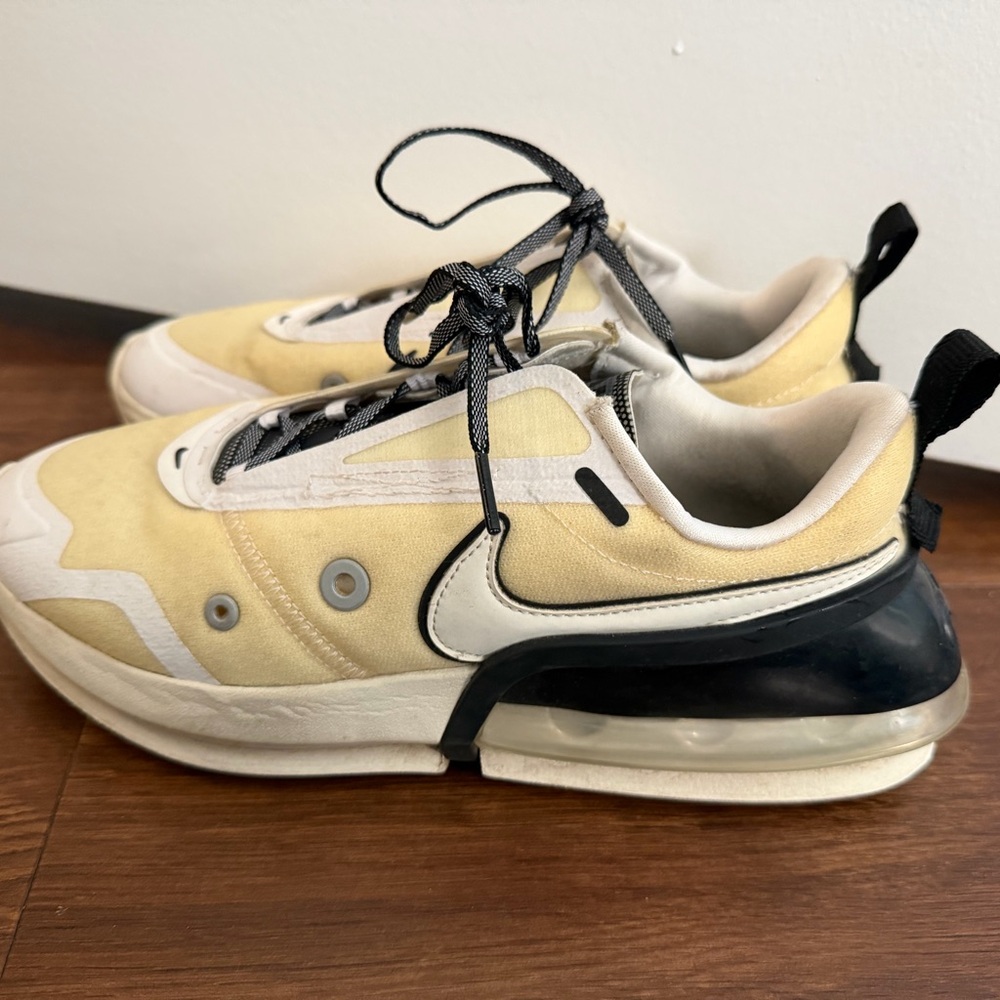 Nike Yellow and White Air-Cushioned Sneakers